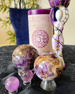 Chevron Amethyst Sphere