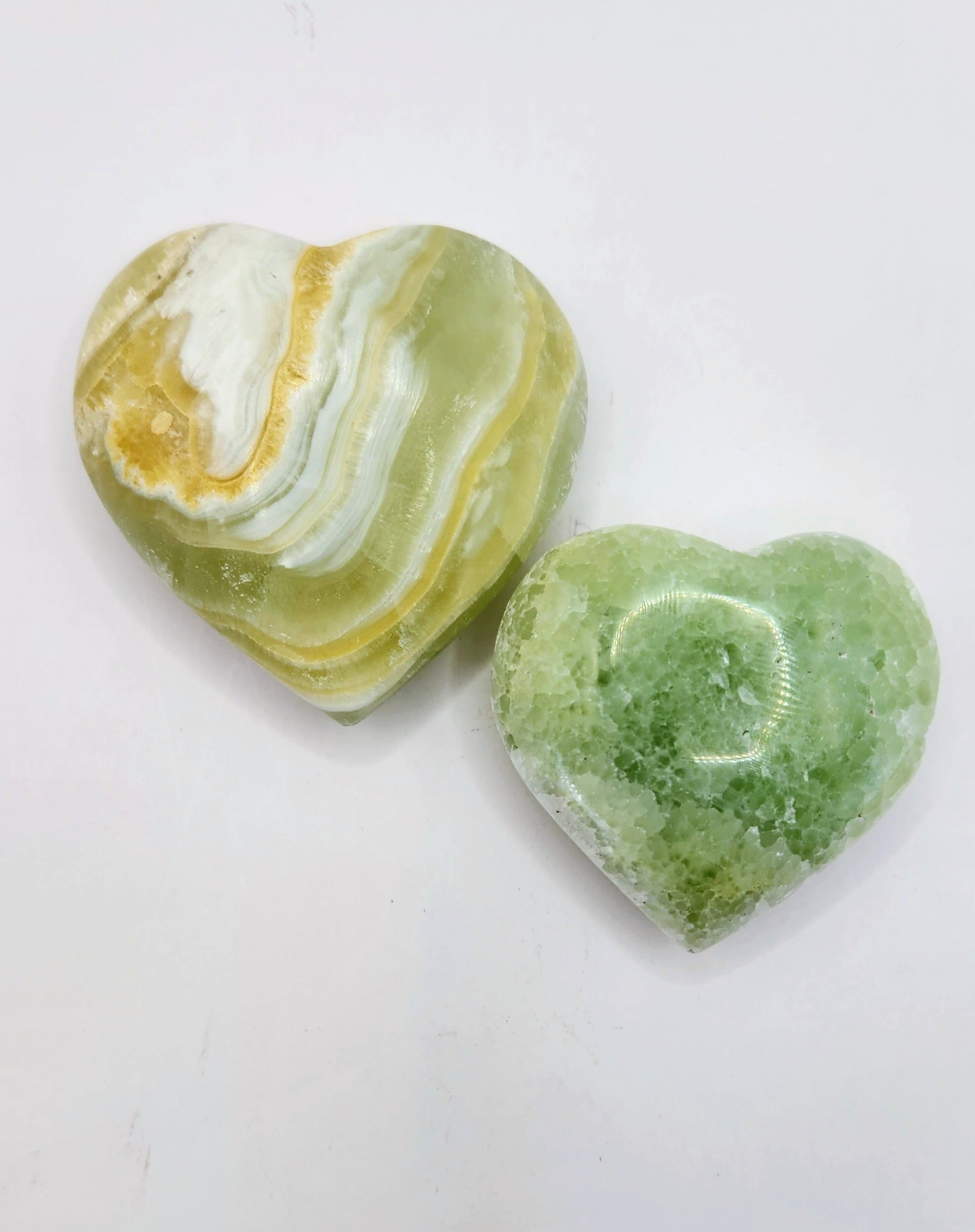 Kiwi Calcite Heart