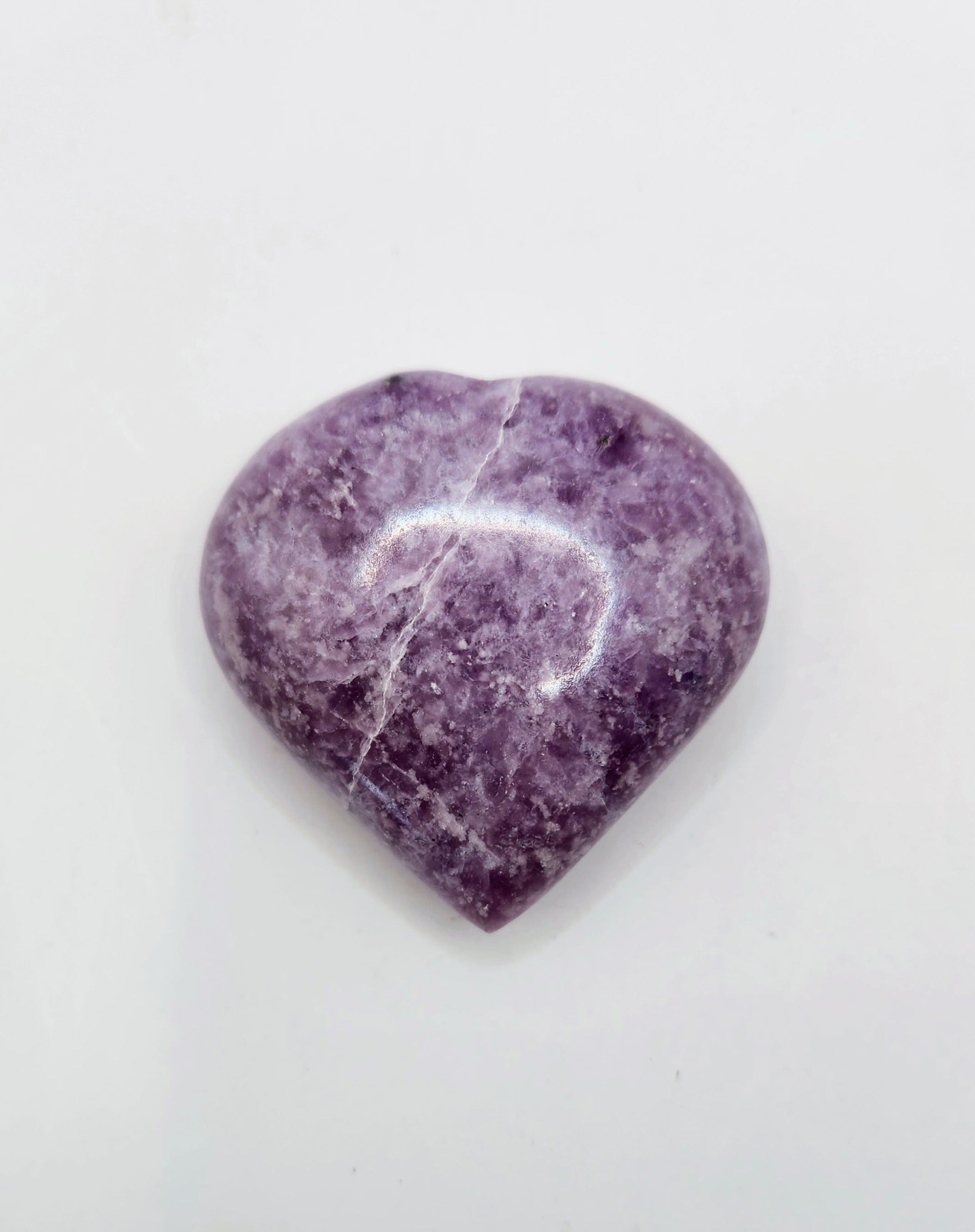 Lepidolite Puffy Heart