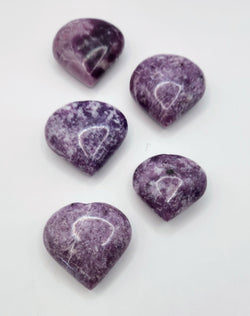 Lepidolite Puffy Heart