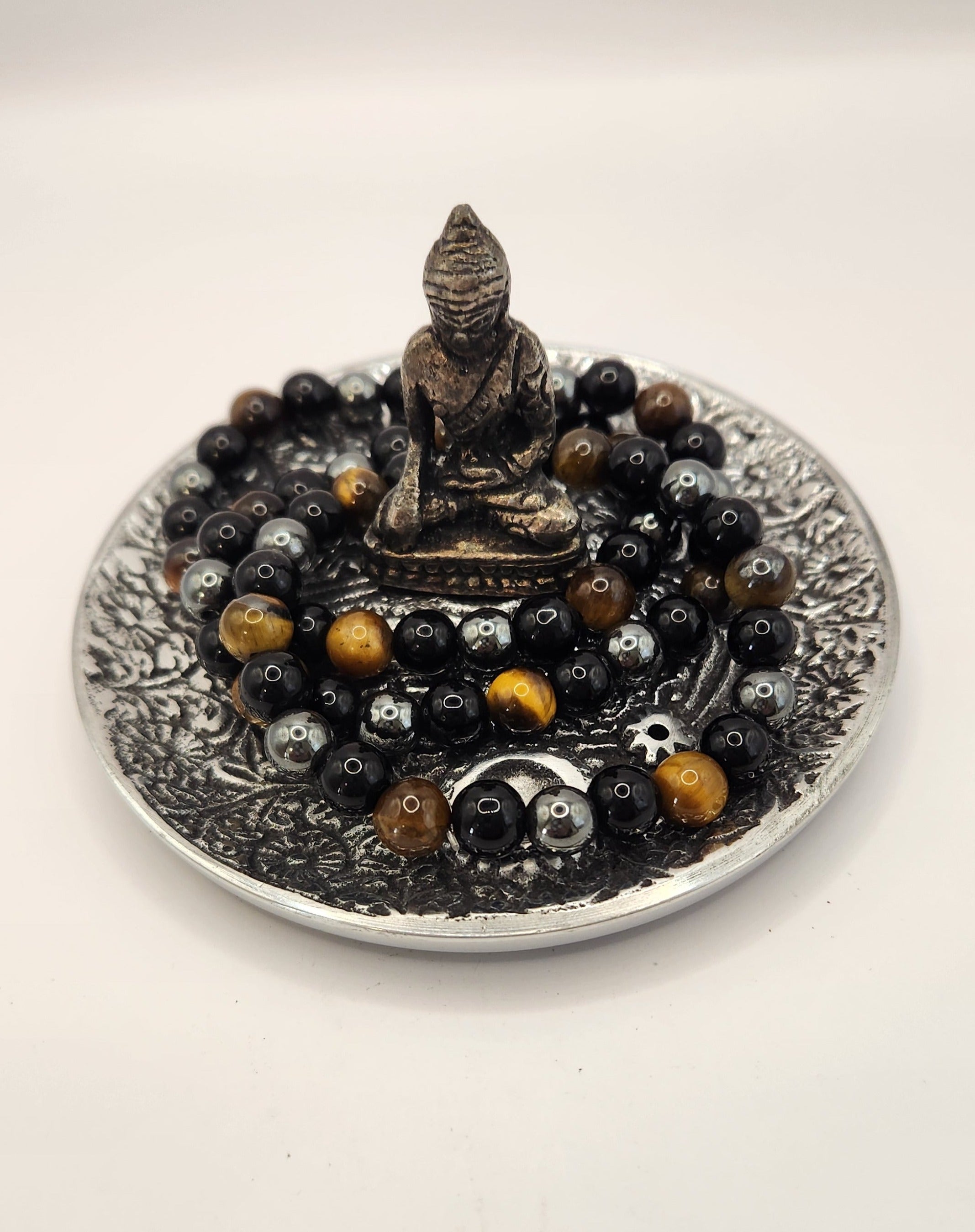 Tiger Eye, Black Onyx, and Hematite Bracelet