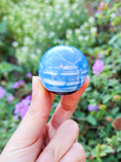 Owyhee Blue Opal Tumbled Sphere