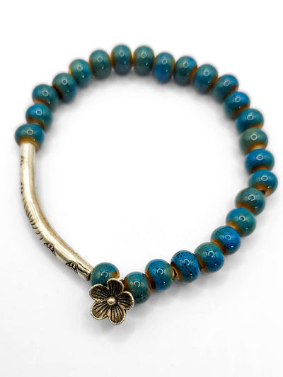 Flower Beaded Bracelet