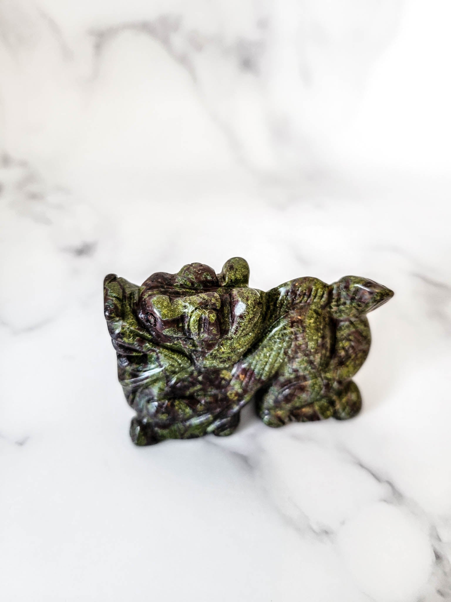 Jade Crystal Dragon Figurine