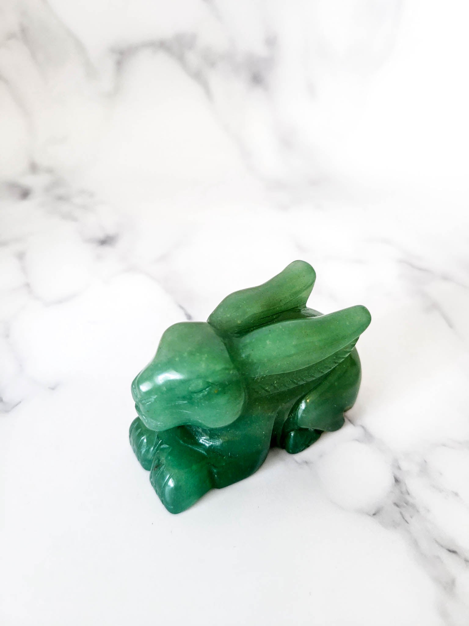 Jade Crystal Rabbit Figurine