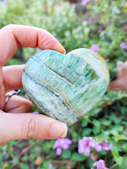 Kiwi Calcite Heart