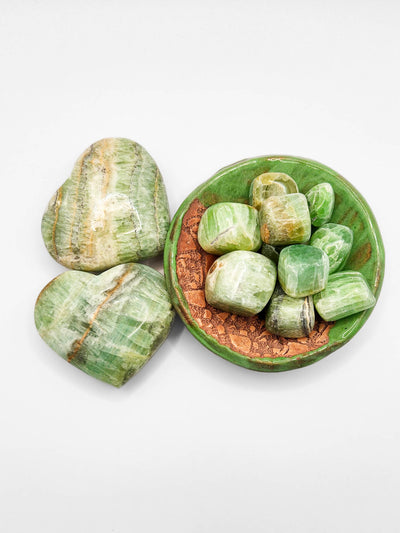 Kiwi Calcite Tumbled Stones