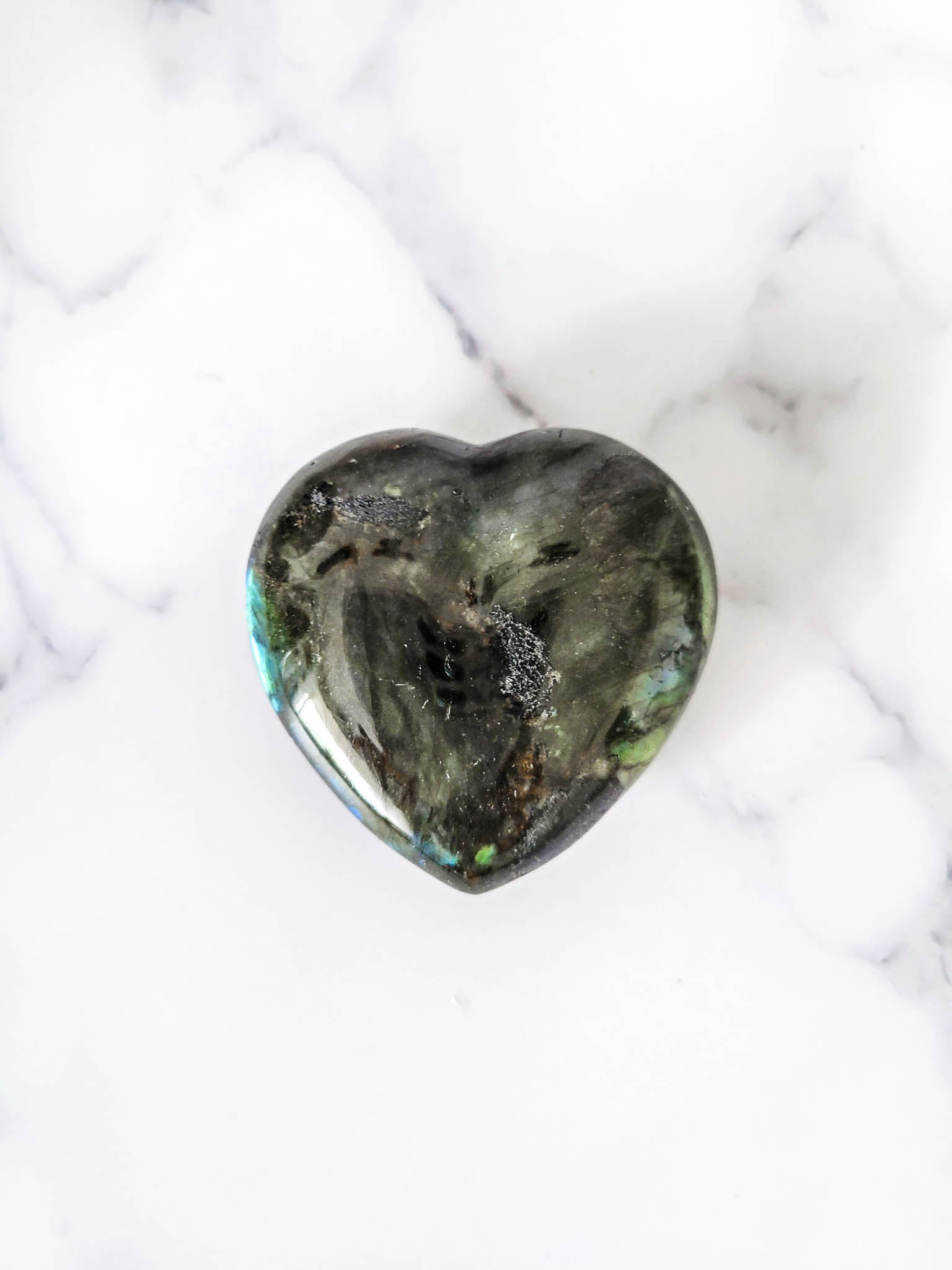Labradorite Heart
