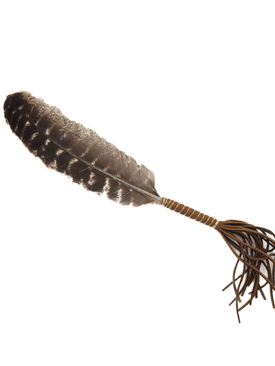 Leather Wrapped Smudging Feather