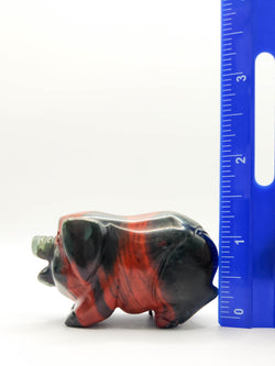 Mahogany Obsidian Crystal Pig Figurine