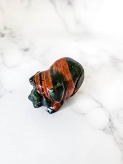 Mahogany Obsidian Crystal Pig Figurine