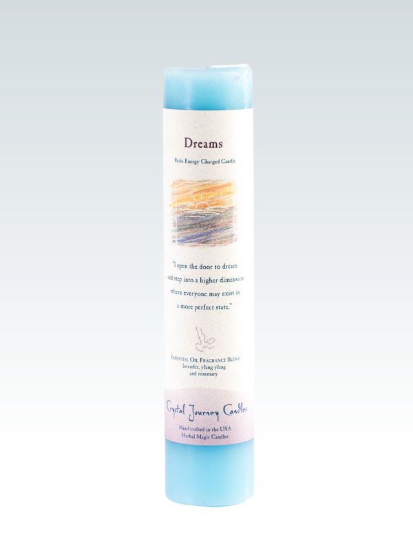 Reiki Charged Pillar Candle Dreams