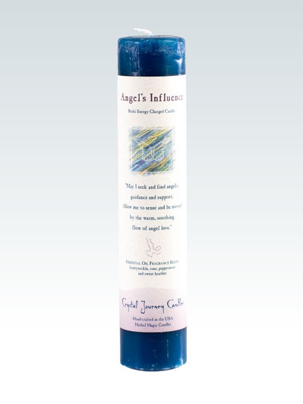 Reiki Charged Pillar Candle Angel's Influence