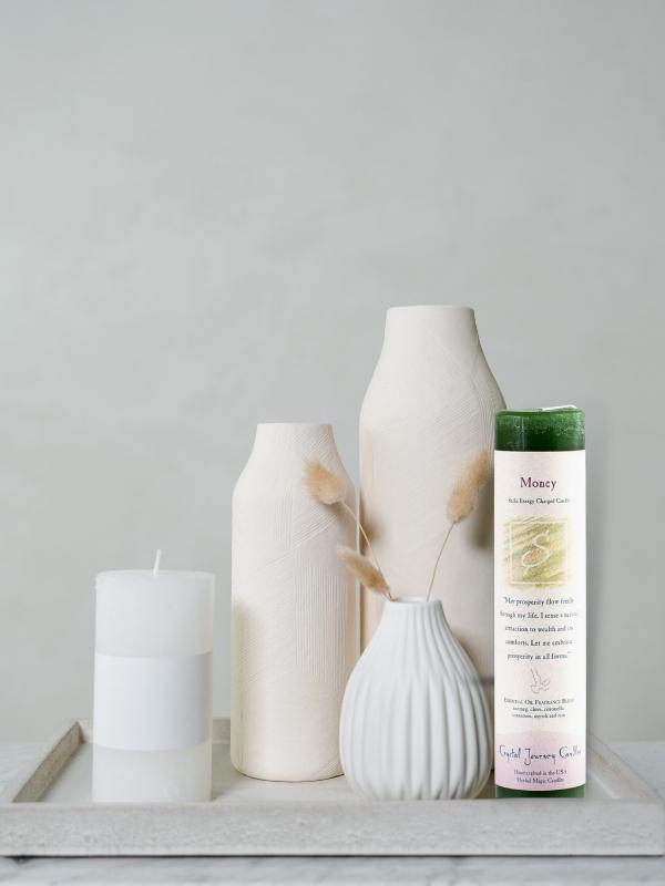 Reiki Charged Pillar Candle Money