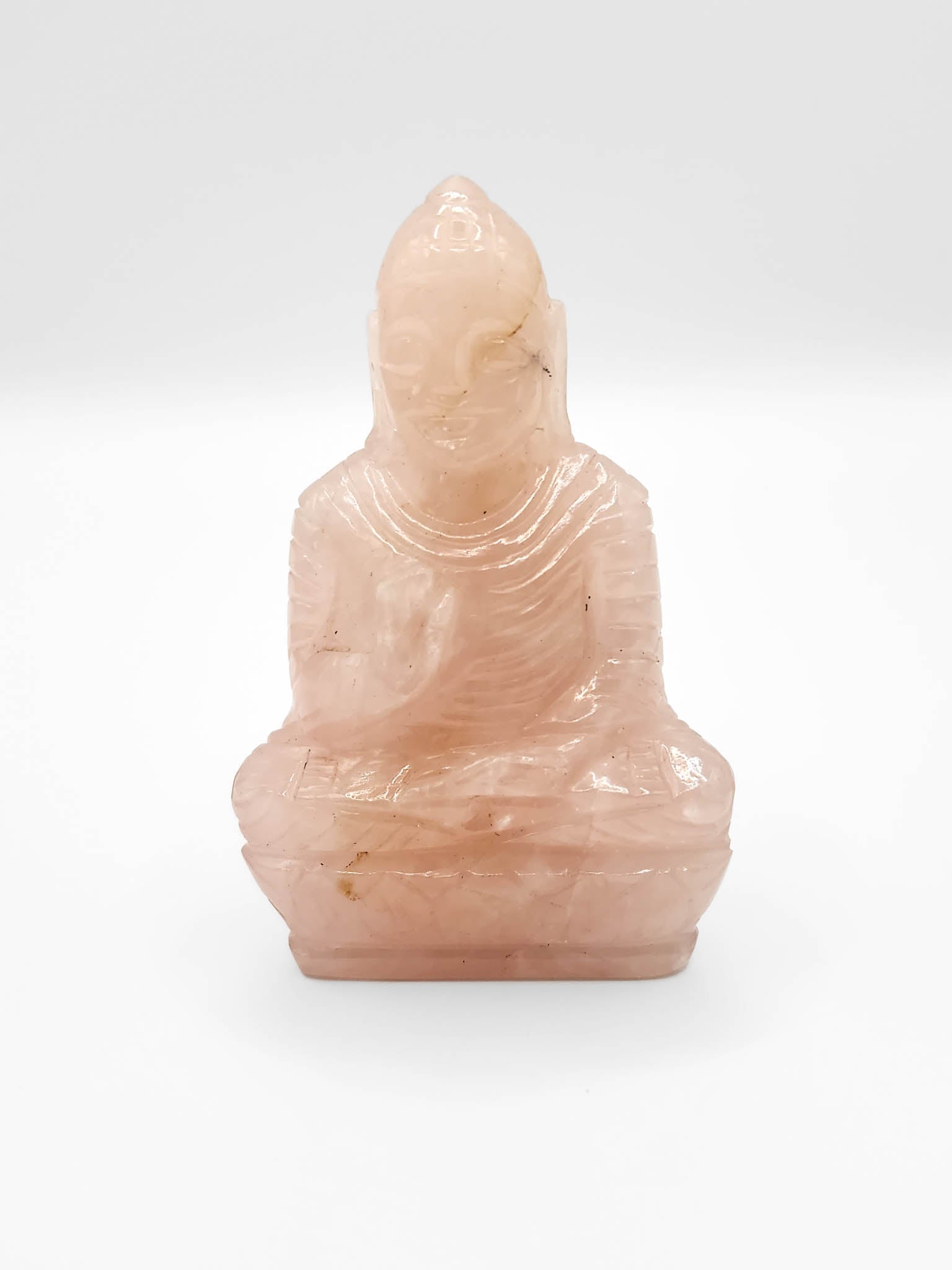 Rose Quartz Crystal Buddha