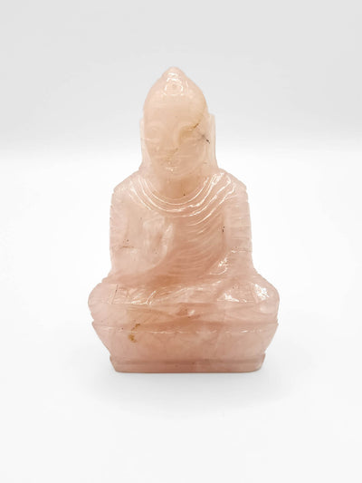 Rose Quartz Crystal Buddha