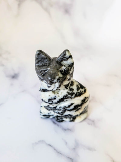 Zebra Stone Crystal Figurine